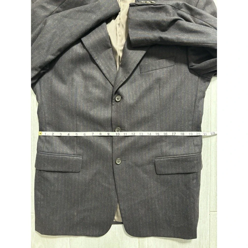Tallia Men’s 100% Worsted/Laine Wool SZ 42 Waist 38 Pinstriped 3 Buttons Office